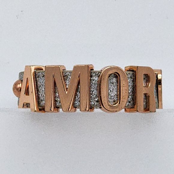 BCBGeneration Amor Love Heart Metallic Leather Cuff Bracelet - Picture 2 of 7